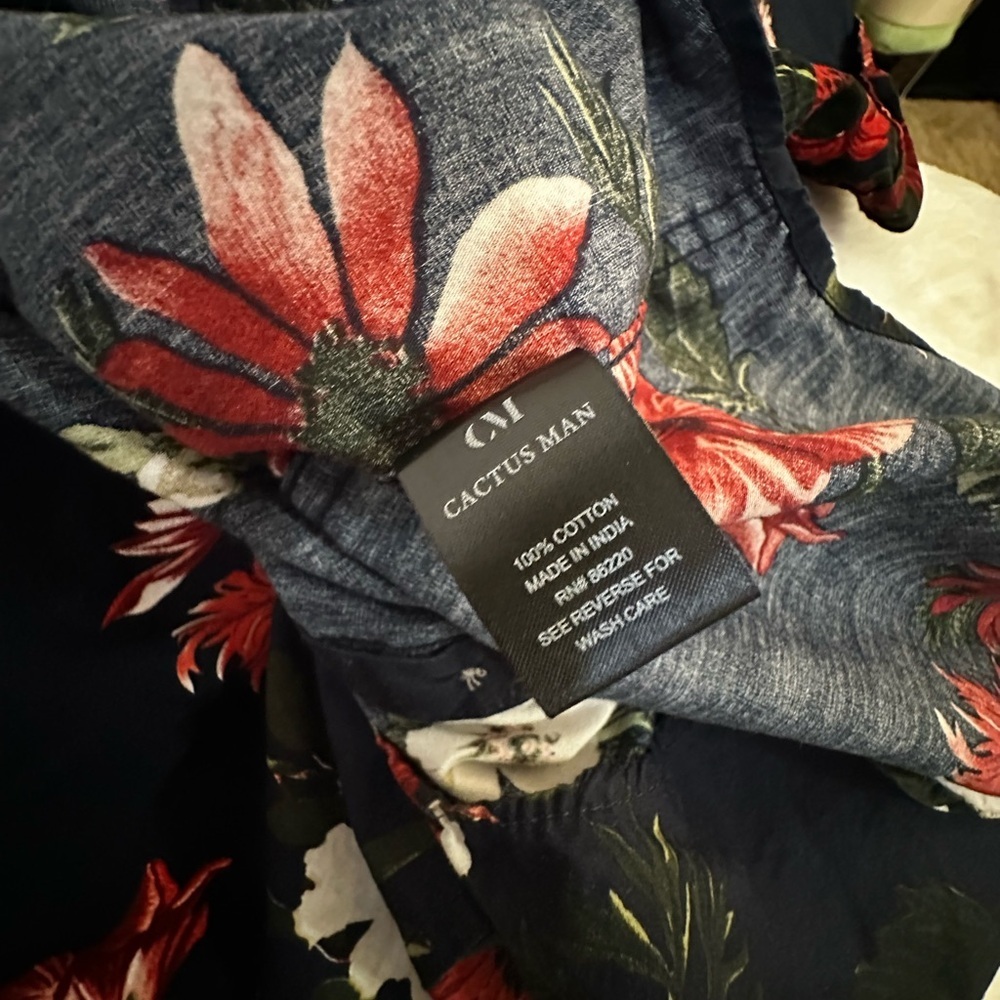 Cactus Navy Floral Button Down Shirt - Picture 5 of 5